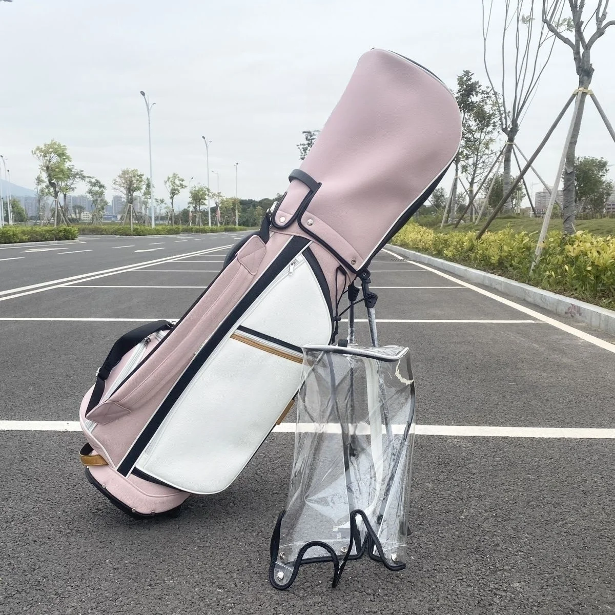 Multifunction Golf Stand Bag High Quality Fashion Outdoor Sports Bag Large Capacity Women's Portable Bracket Bag , Pink