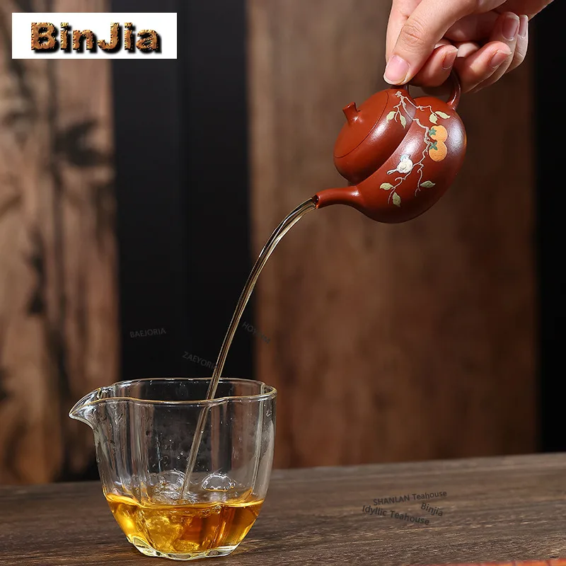 BAEJORIA 90ml High-end Yixing Purple Clay Teapots Handmade Gourd Pot Raw Ore Zhu Mud Kettle Zisha Tea Set Tea Ceremony Ornaments