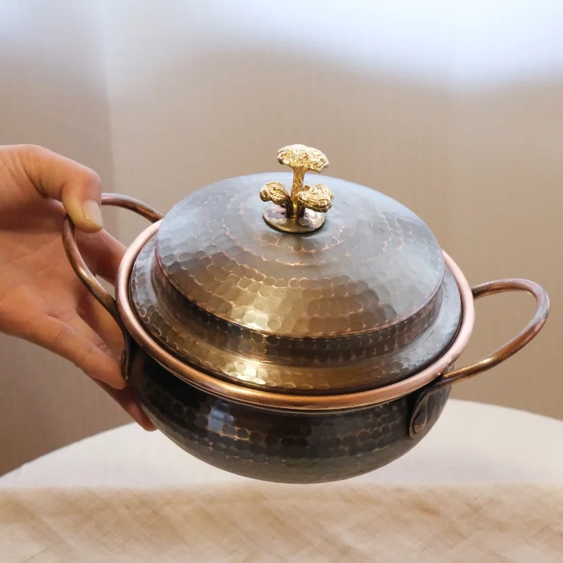 

Small pot, rice noodle pot, Yunnan handmade copper pot, household hot soup Korean noodle , potato stew rice