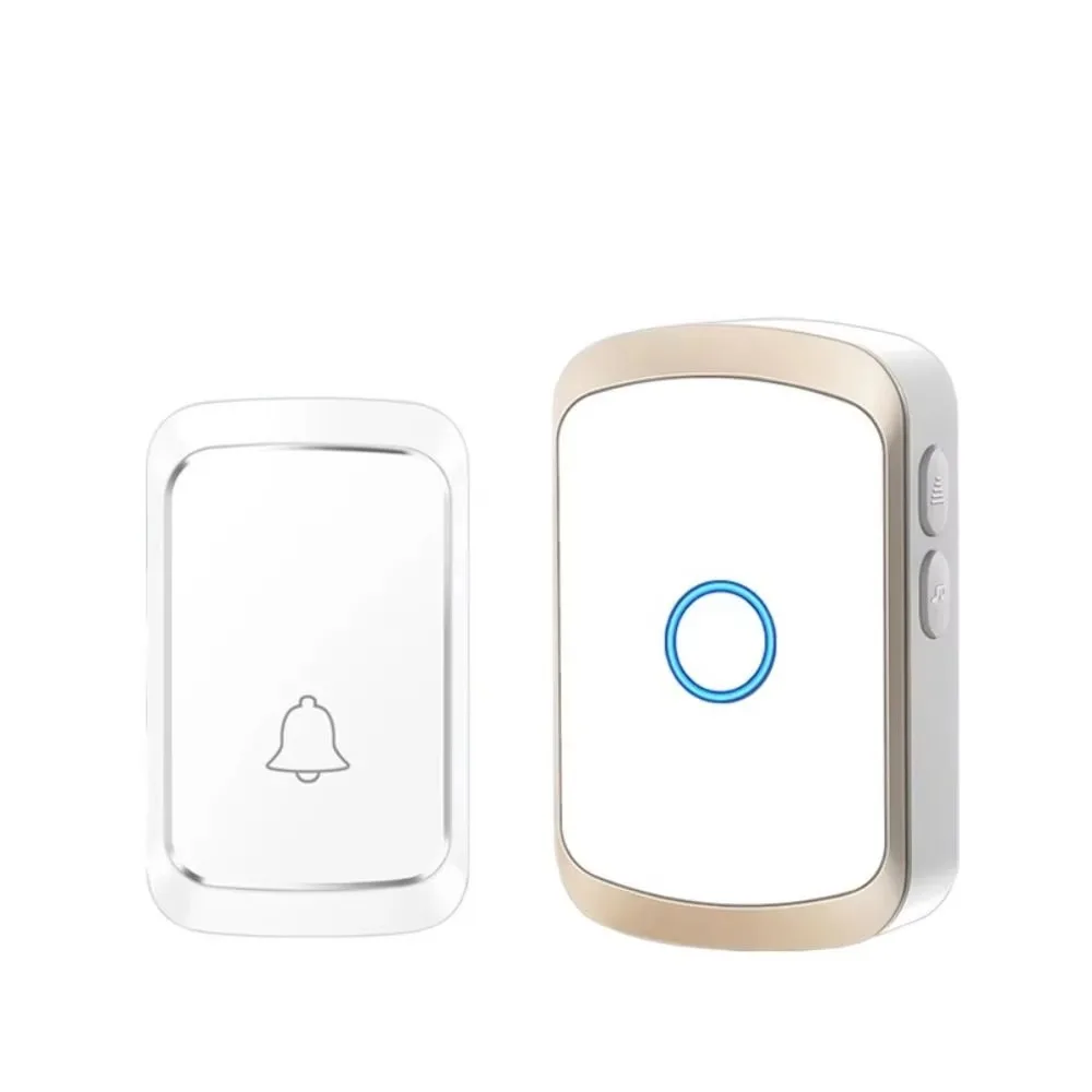 Водонепроницаемый беспроводной дверной звонок, 60 звонков, 5 громкости, умный дверной звонок, светодиодный светильник, на батарейках, приветственный дверной звонок для использования в помещении и на открытом воздухе Водонепроницаемый беспроводной дверной звонок, 60 звонков, 5 громкости, умный дверной звонок, светодиодный светильник, на батарейках, приветственный дверной звонок для использования в помещении и на открытом воздухе