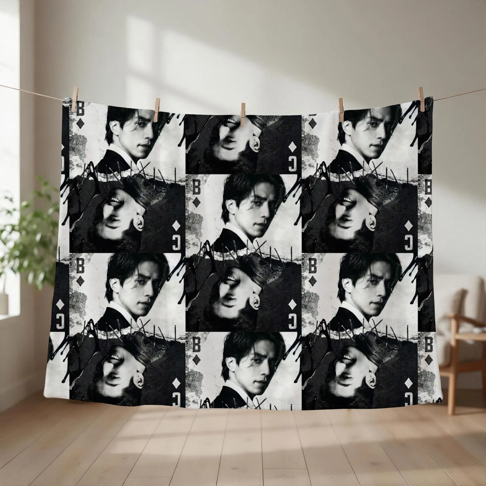 Bad and Crazy Kdrama - Lee Dong-Wook & Wi Ha-Joon Throw Blanket couch cozy soft plush fuzzy picnic outdoor blanket