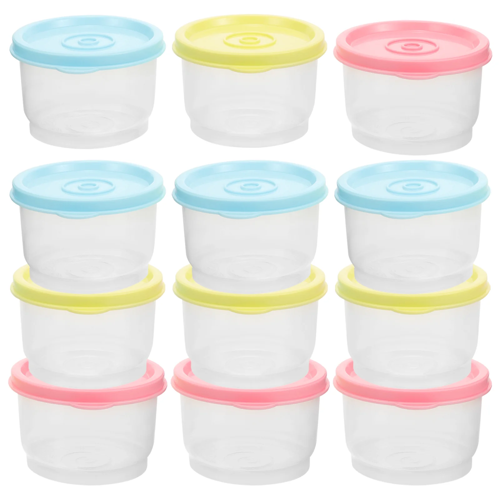 

12 pcs Food Crisper Mini Storage Box Infant Microwave Oven Crisper for Baby Kids (Random Color 150m)