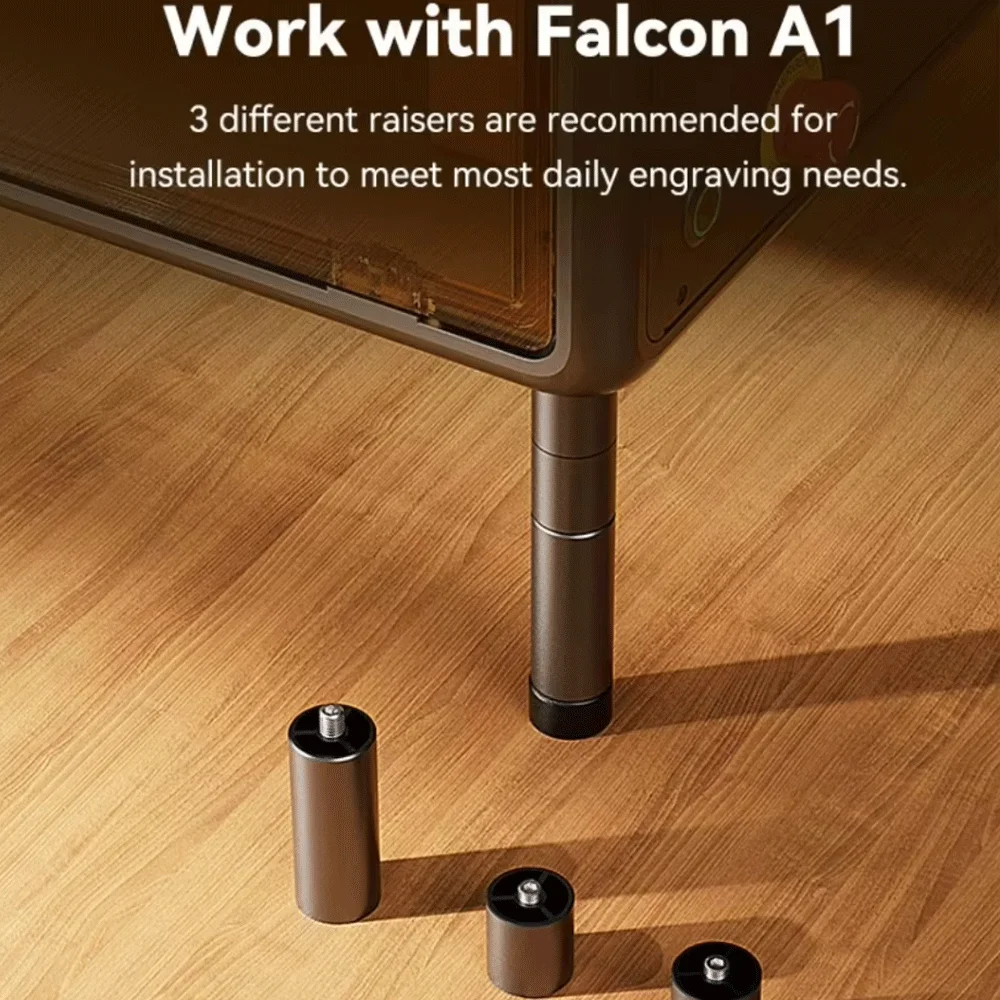 Creality Falcon A1 Rotary Kit Pro Upgrade Package Laser Engraving Y-aixs 360° Rotating Rotary Roller with Goggles and Risers