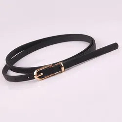 Cintura fina com fivela de pino ajustável para mulheres, cintos finos para vestido e jeans, pulseira elegante para o verão, 1cm