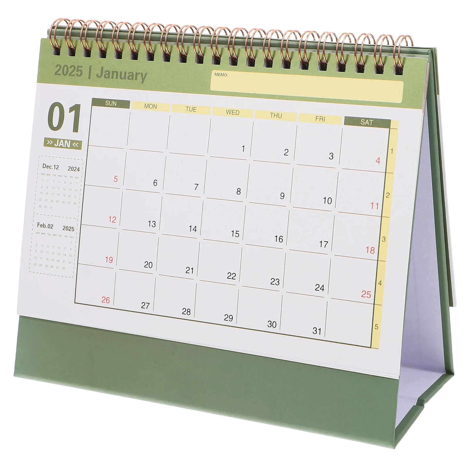 

English Desktop Calendar Thick Paper Minimalist Design Year-Long Planning Home Office Use Portable Lightweight Chic Unique