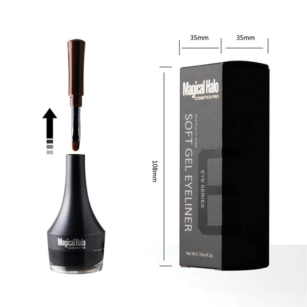 Magische Halo Wenkbrauwpomade Wenkbrauwcrème Natuurlijk waterdicht Langdurig Romige textuur Getinte, gebeeldhouwde wenkbrauwgel met borstelmake-up