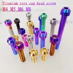 1pc Titanium Bolt  M5 M6 M8 Inner Torx cap Head colourful Ti Bolts Screw for Bicycle Motor Modify Dropshipping