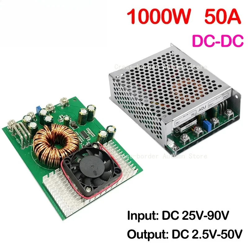 25V-90V to 2.5V-50V Buck Converter 1000W 50A DC Step Down Module Wide Voltage Power Stabilizer