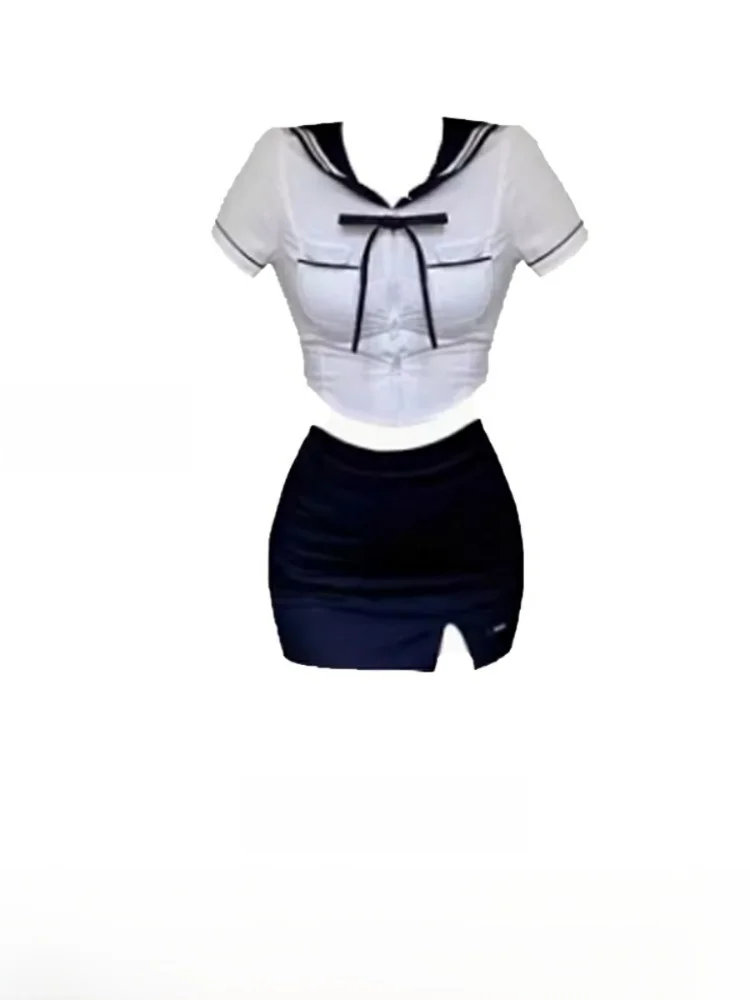 

Adorable School orm Set with Bow Tie ort irt And Skirt for Young Women in 2024 New Faion Collection