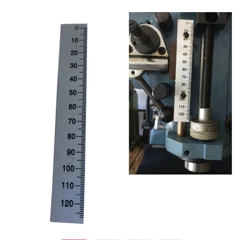 Bridgeport Milling Machine 0-120mm Depth Feed Rod Scale Ruler Aluminum B159 CNC Milling Machine Lathe Machine 1 PC New