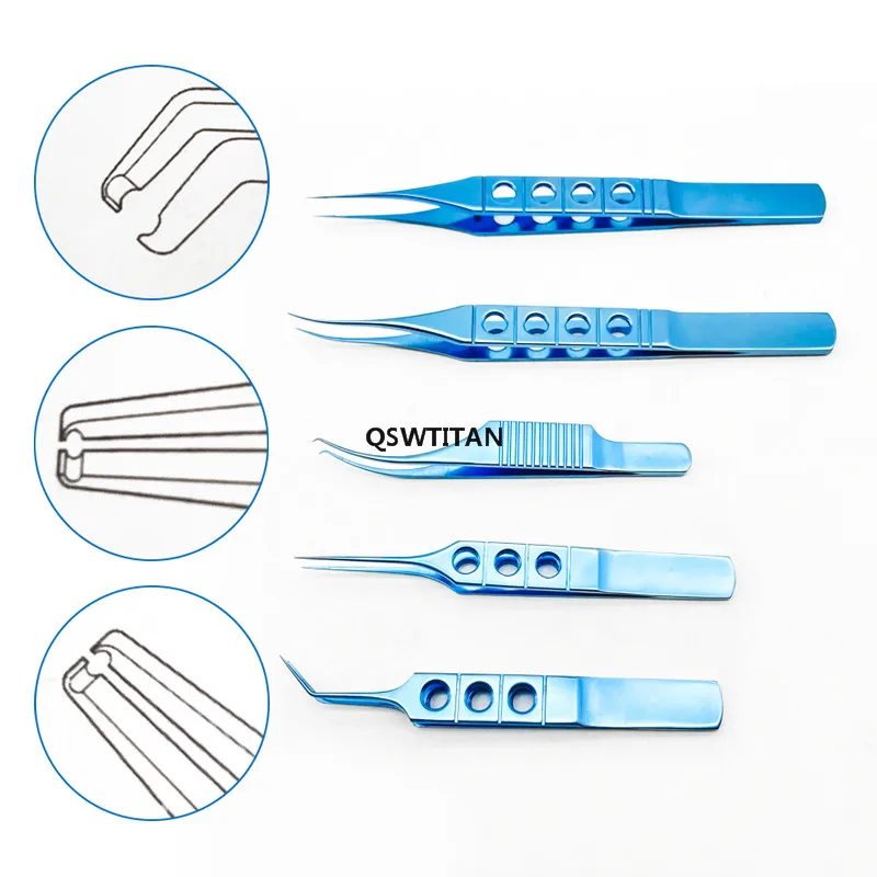 1 PC 0.25mm Ophthalmic คีม Colibri กระจกตาคีมผูกแพลตฟอร์ม Notched Forceps Eye เครื่องมือผ่าตัด