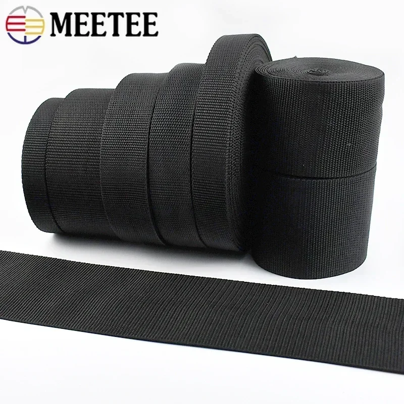 5M 20-100mm Polyester Nylon Webbing Tape Bag Strap Safety Belt Ribbon Band Pet Collar Bias Binding Tapes Sewing Accessories