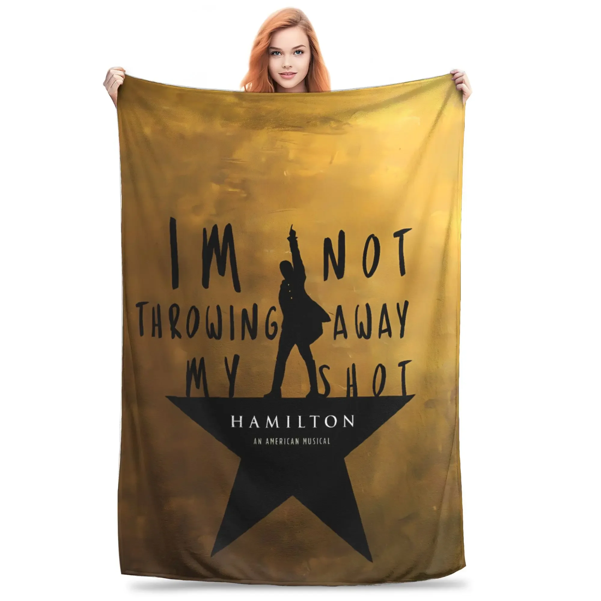 

Hamilton Musical Warm Soft Throw Blanket for Autumn Home Decor Cozy Kids Bedspread