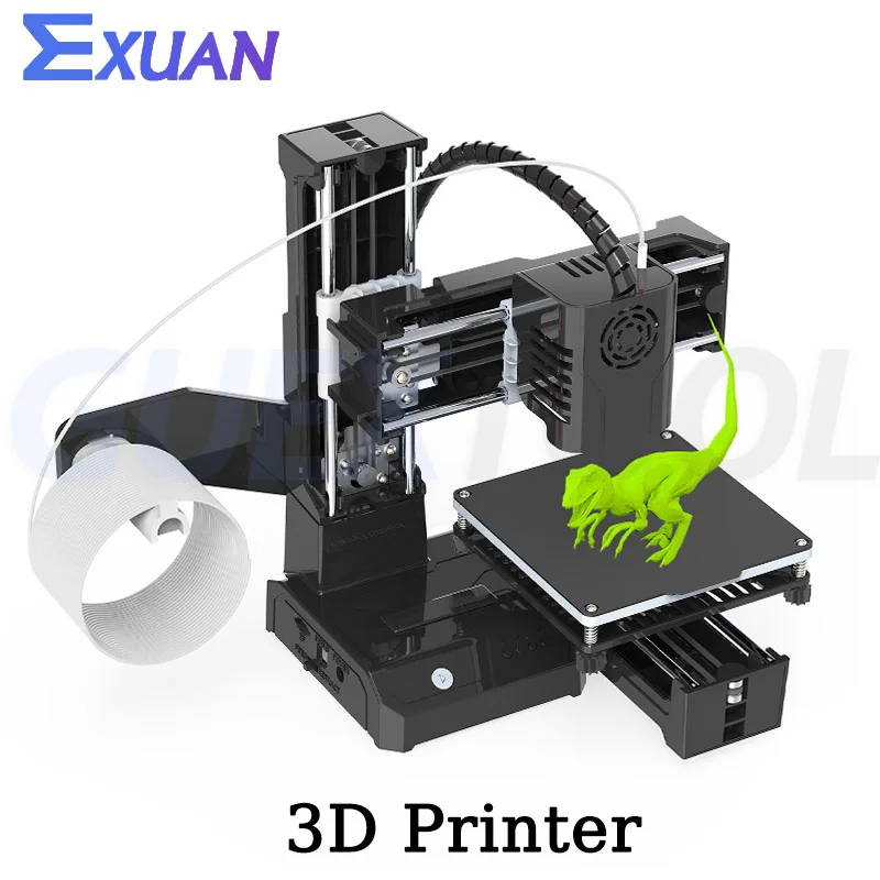 Mini Beginners Entry Level 3D Printing Machine Low Noise 3D Printer K9 BLACK PLA TPU 1.75mm Filament DIY Craft Enthusiasts Toys