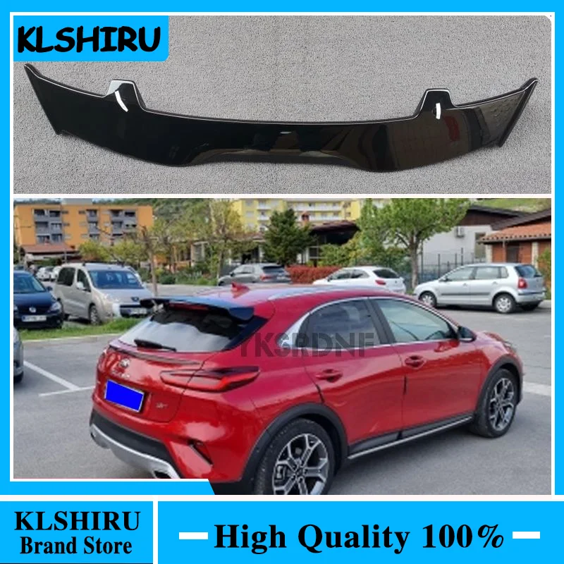 Use For Ssangyong Korando 2013-2017 Spoiler ABS Plastic Carbon Fiber Look Hatchback Roof Rear Wing Body Kit Accessories