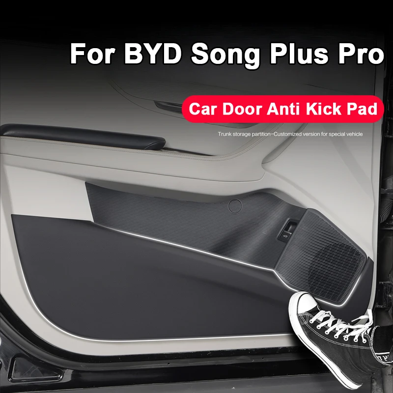 

Car Door Kick Pad Litchi Texture Leather Waterproof Door Edge Protector For BYD Song L Song PLUS PRO EV DMI Auto Accessories