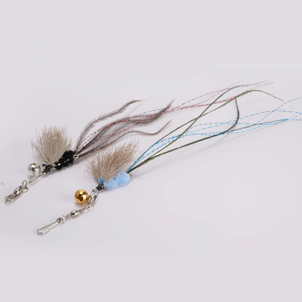 4 قطعة الحشرات وهمية استبدال رئيس القط دعابة عصا ألعاب القط شرابة مستلزمات ألعاب الحيوانات الأليفة #5