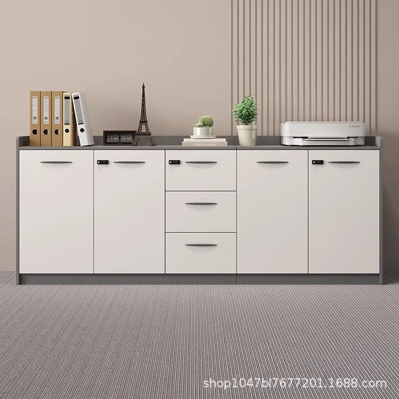 File Cabinet Low Cabinet Printer Locker Wooden File Floor Cabinet with Lock