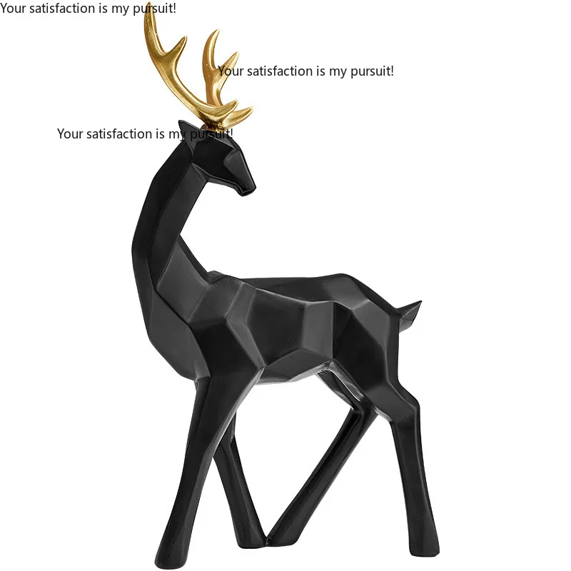 Modern Minimalist Deer Resin Figurine, Home Decor for TV Cabinet Entryway Wine Cabinet Desktop, Housewarming Ornament