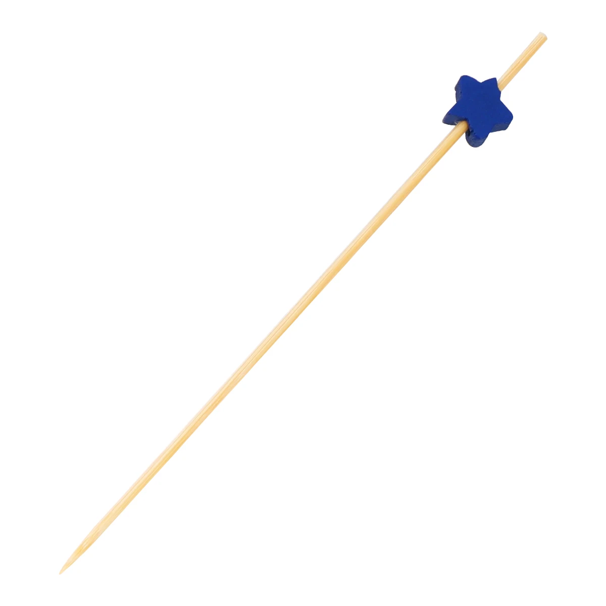 

100Pcs Dark Blue Star Design Bamboo Picks For Cocktails And Drinks Fruit Kabob Sticks Appetizer Picks Party Accessories