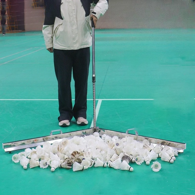 Adjustable Badminton Shuttlecock Collector Stainless Steel Badminton Sweeper Foldable Balls Collector Large Badmintons Parts