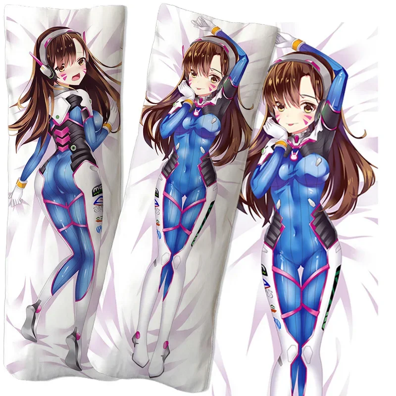 Game Overwatch Lena Auston figure Equal body hug body pillow pillowcase double-sided 3D printing DIY two-dimensional sexy gift