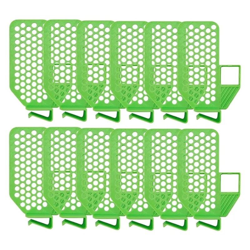

A84E-разделитель для хранения в холодильнике, набор из 12 шт., органайзеры для полок в холодильнике, кухонный ящик, клипсы, контейнеры
