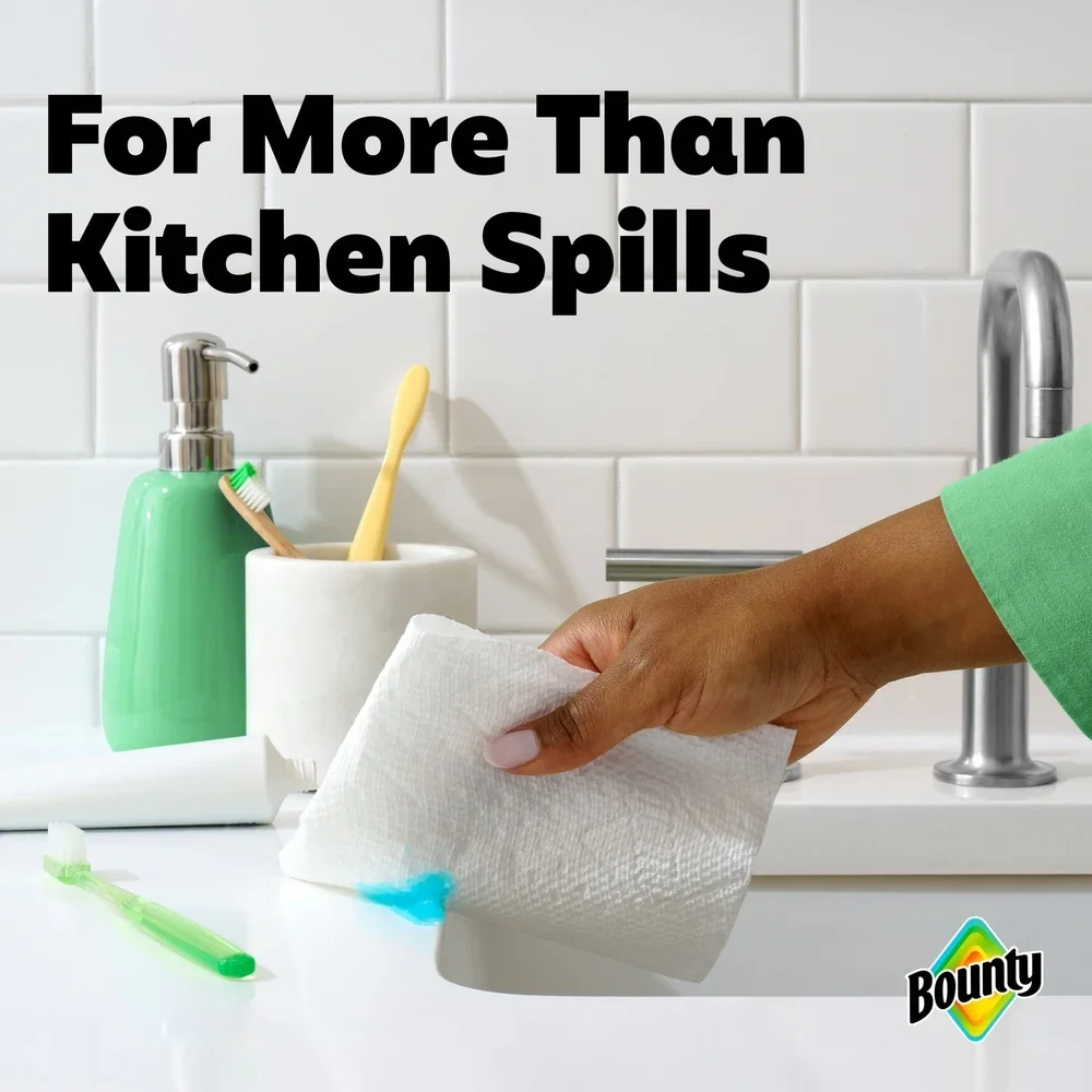 مناشف ورقية من Mega Rolls Select-A-Size، نسيج ماسي متين فائق الامتصاص، يلتقط بسرعة، مهام منزلية مثالية