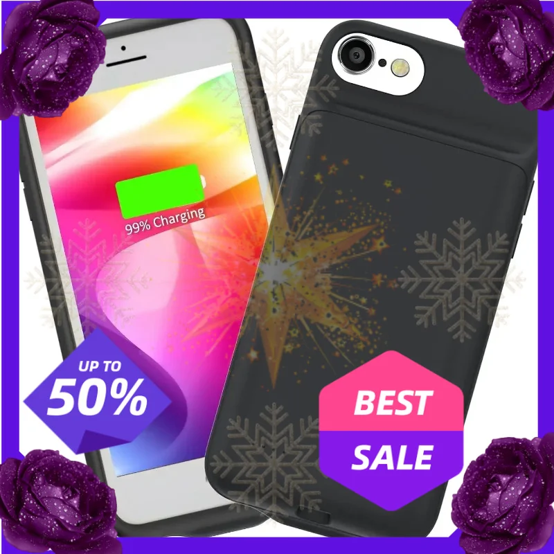 SWZY 10000mAh Power Case for IPhone 8/7/6s/6/SE Portable Protective Charging Cover Extended Smart Battery Charger Case