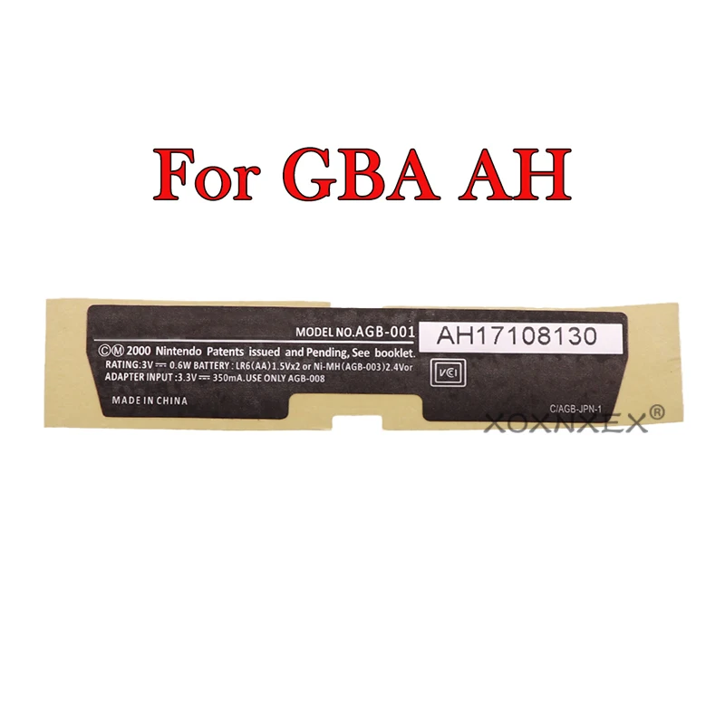 For Nintendo Game Boy Pocket Replacement MGB-001 Model Information Sticker For GBP GBA GBC GBA SP 001 101 Label Japan