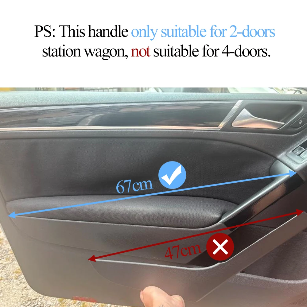 2-Doors Black Left Or Right Interior Door Pull Handle Cover Panel Trim For VW Golf 6 GTI MK6 2009-2013 5K3868039A 5K3686040A