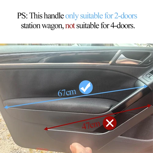 Imagen 2 del producto Embellecedor de Panel de cubierta de manija de puerta Interior izquierda y derecha, color negro, 2 puertas, para VW Golf 6 GTI MK6 2009-2013 5K3868039A 5K3686040A