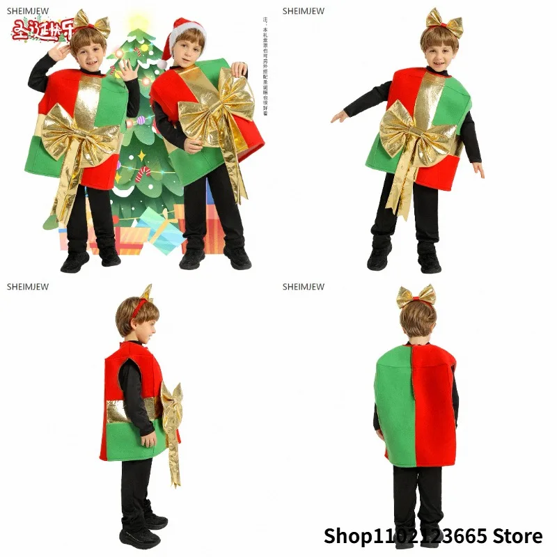Enfant Christmas Gift Box Cosplay Costume Jumpsuit Christmas Party Chico Funny Gift Costume School Stage Performance Suit 2026