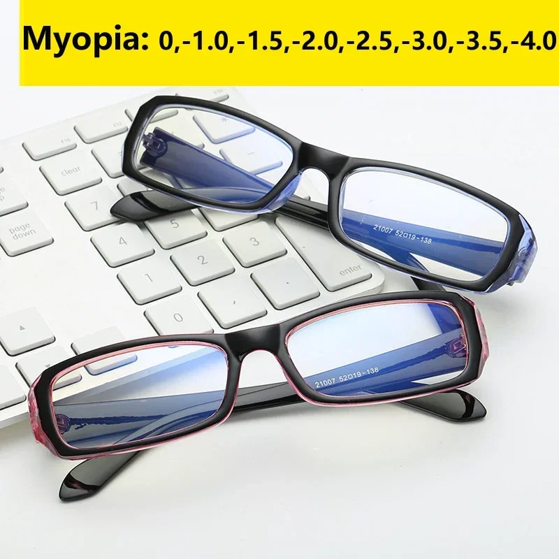 

Gafas Fashion Blue Light Blocking Myopia Glasses Vintage Women Nearsighted Eyeglasses Computer Eyewear with Diopters 0 To -4.0