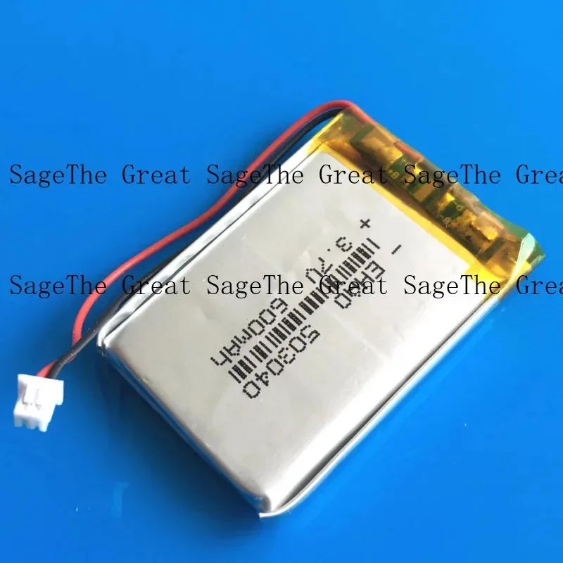 5 pcs 3.7V 600mAh LiPo Rechargeable Battery 503040     for JST 2P 1.25mm Connector JM