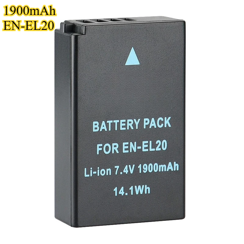 

1900mAh New EN-EL20 Rechargeable Camera Battery Suitable for Nikon Mirrorless J1 J2 J3 S1 Digital Camera Lithium Battery