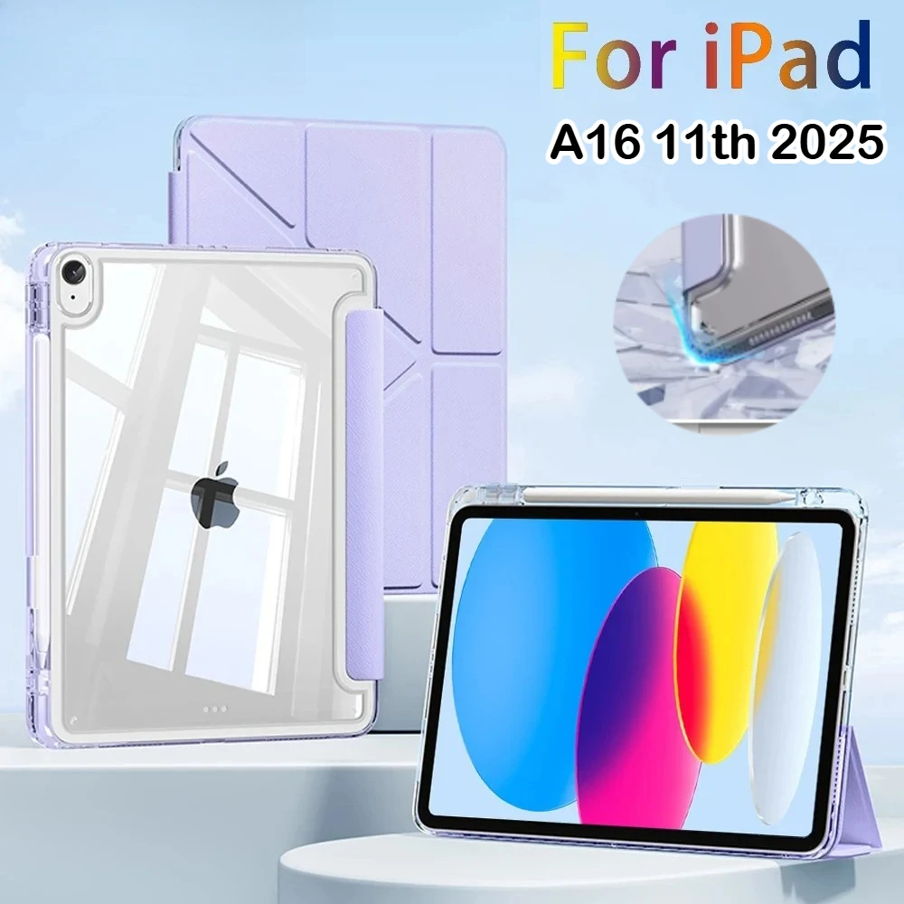

2025 Y-Shaped Stand Case for IPad M5 Pro Air 13 11 " M4 M3 M2 A16 11th Generation 10th 10.9 9/8/7th 10.2 5/6th 9.7mini 6 7 Cover