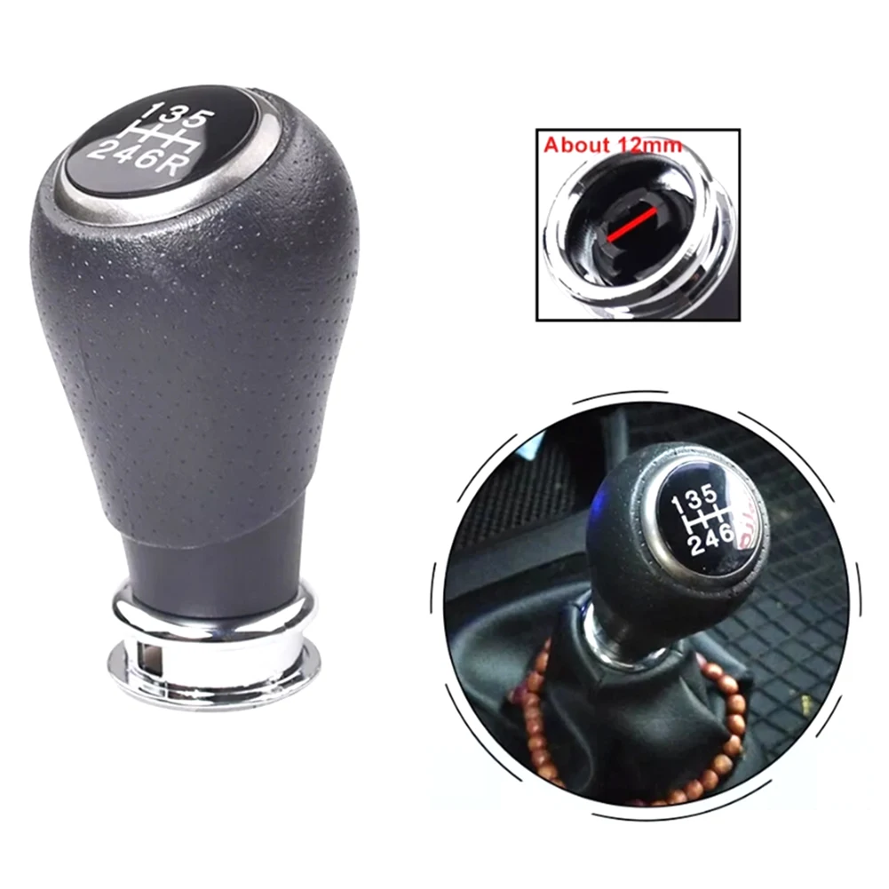 Black Gear Knob Silver And Chrome Elements Sleek Black Design Smooth And Precise Shifting High Quality Gear Shifter