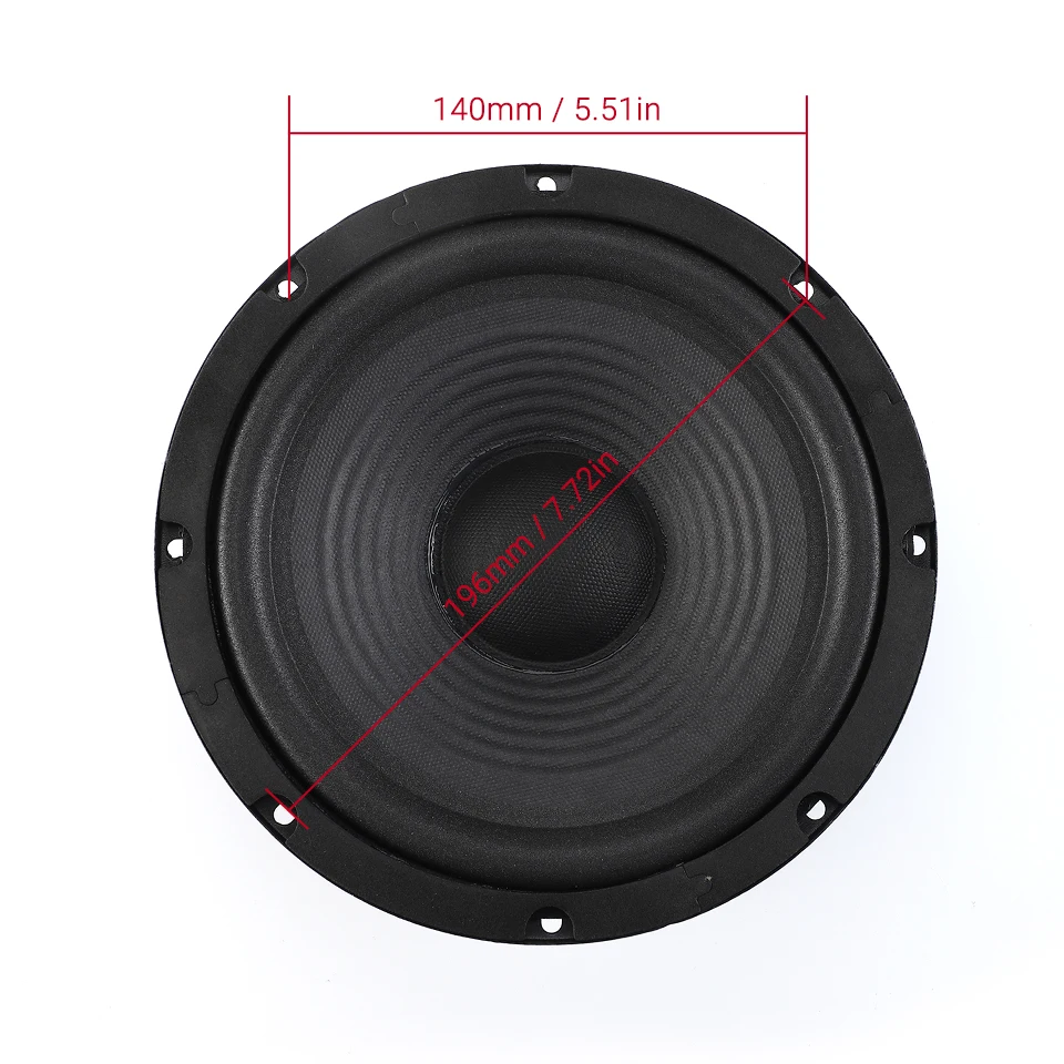 AIYIMA 1 Stück 8 Zoll Mittelton-Basslautsprecher 8 Ohm 50W 35 Kern 100 Magnet Audio Soundlautsprecher Tieftöner Verstärker für Zuhause – Detail 3