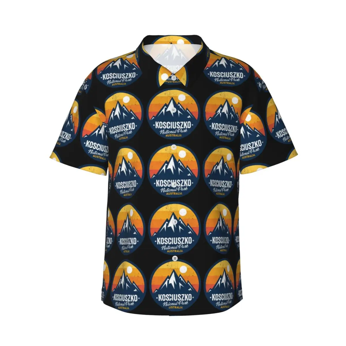 

Mount Kosciuszko National Park Australia Men's Shirts Hawaiian Short Sleeve Shirt Casual Button Tops for Summer Beach