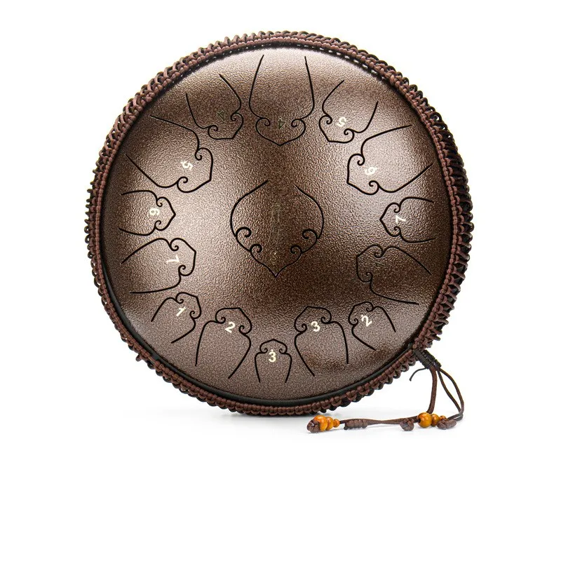 Percussion Instrument  Ethereal Drum 14 Inch 15 Tone Multi Color Steel Tongue Drum