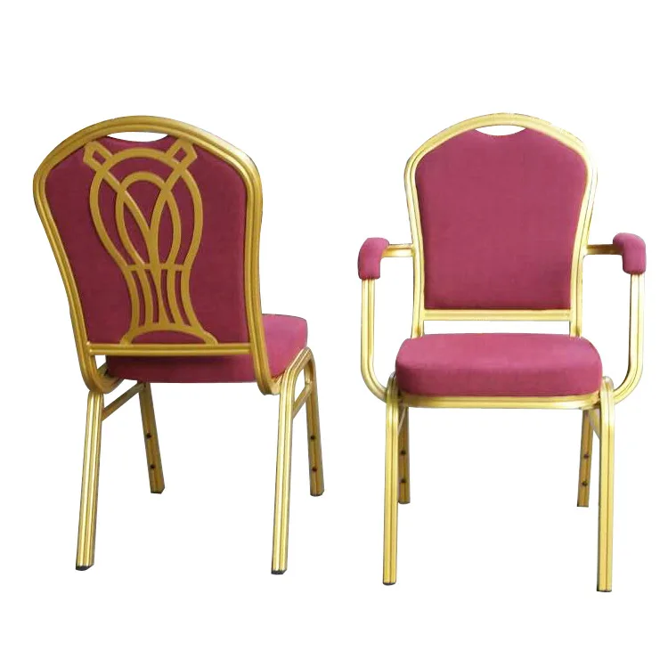 Factory wholesale hotel banquet chair, wedding lobby backrest soft aluminum chair, restaurant conference restaurant wedding chai