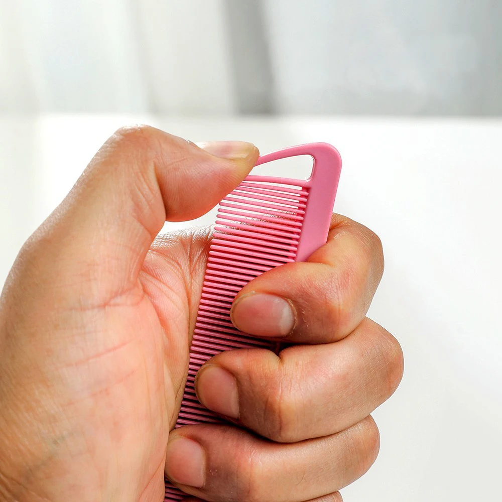 3 قطع من مشط ذيل الحصان الاحترافي ذو الذيل المدبب، مشط شعر صبغ من الفولاذ المقاوم للصدأ مضاد للكهرباء الساكنة خاص للشعر المستعار الحقيقي #4