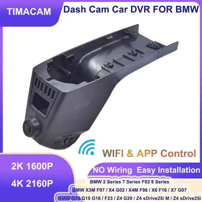 

4K 2160P Car DVR Dual Lens Dash Cam for BMW X4 G02 F98 X4M for BMW X6 F16 7 8 Series F02 G14 G15 G16 Z4 G29 X7 G07 F23 X3M F97