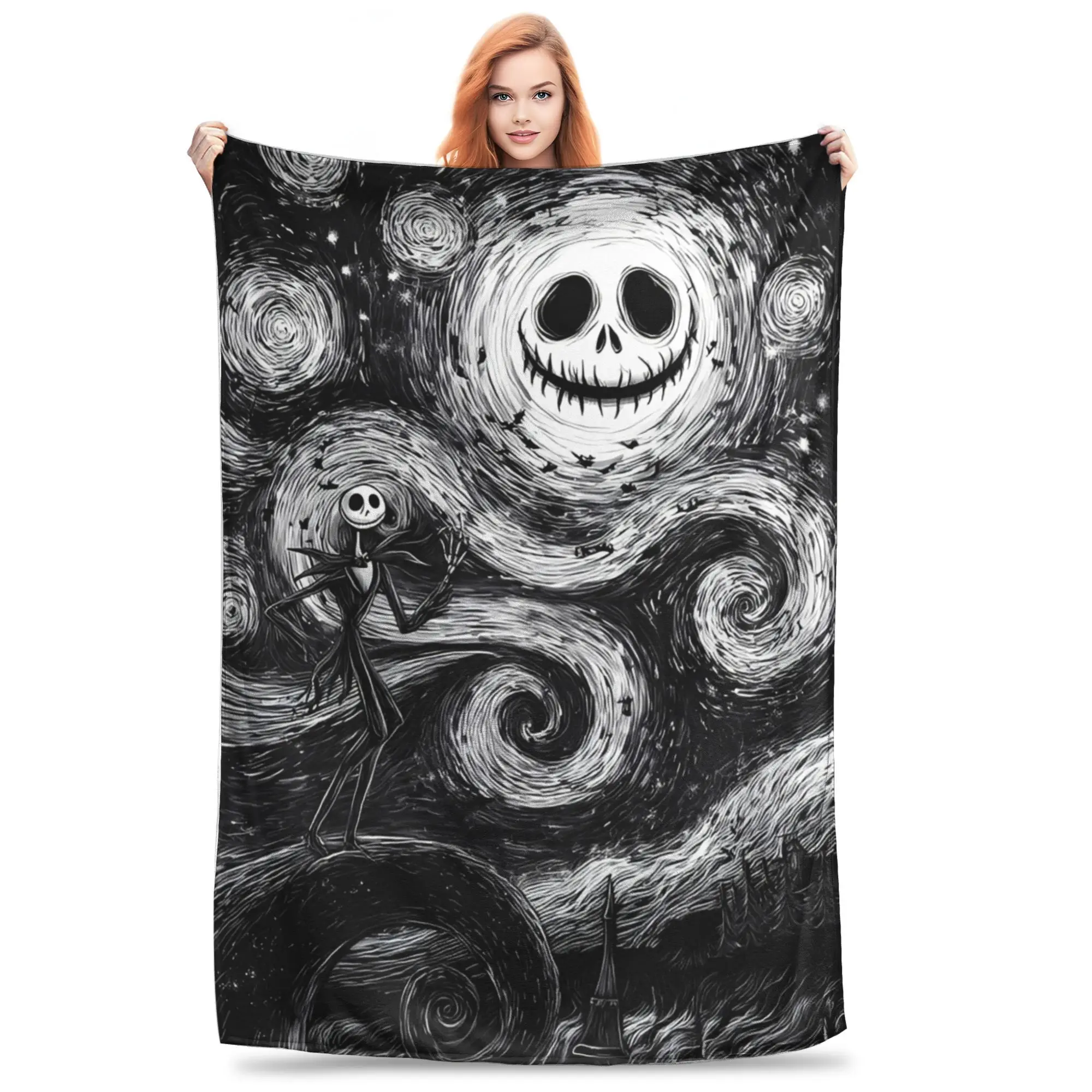

The Nightmare Before Christmas Accessories Blanket Super Soft Cozy Throw Blankets for Couch 50x60 Inches Multi-size Bedspread
