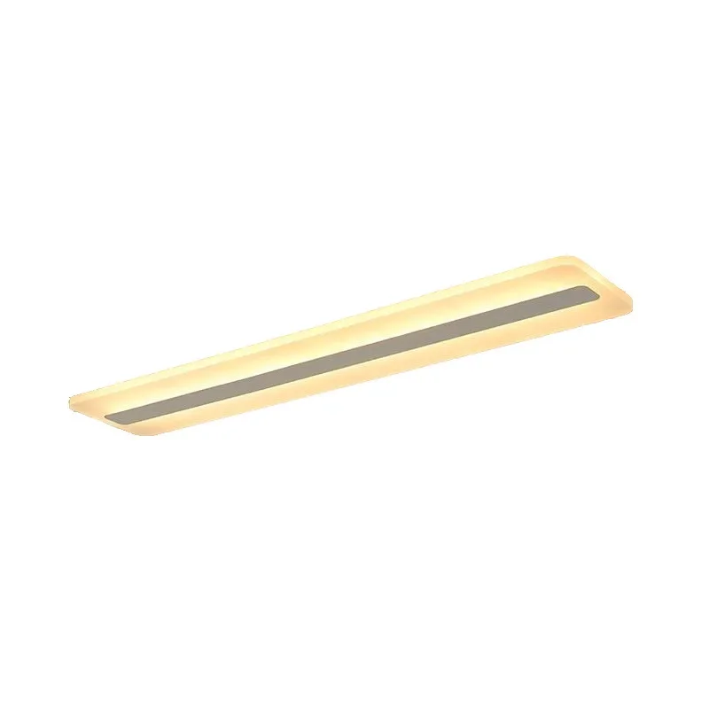 Plafonnier LED au Design Moderne Minimaliste, Long Bar, Lampe Rectangulaire en Acrylique, 40/60cm, Ultra-Mince, pour Salon, Chambre à Coucher, Couloir