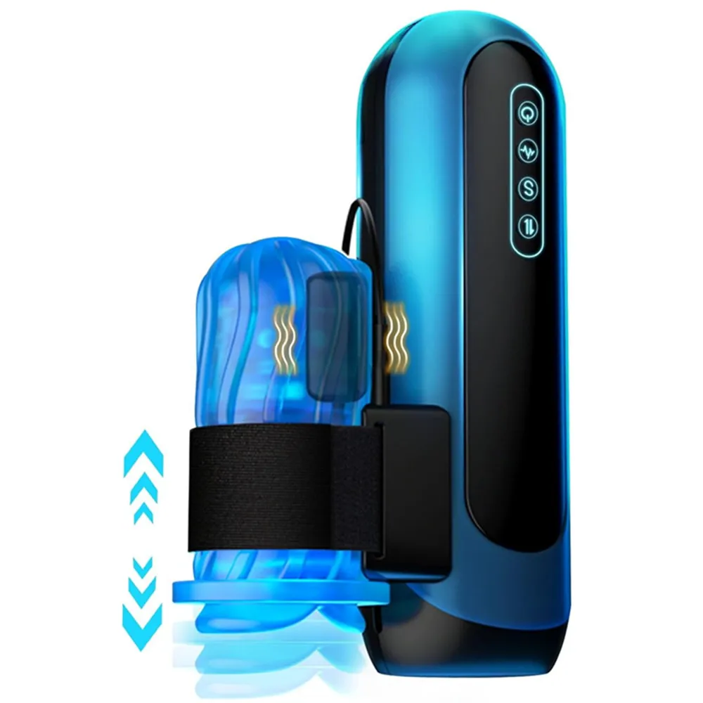 ألعاب الجنس للرجال التلقائي ذكر الاستمناء مضخة القضيب مع 7 مص الدورية لعق وسائط اللسان الرجال جيب كس #1