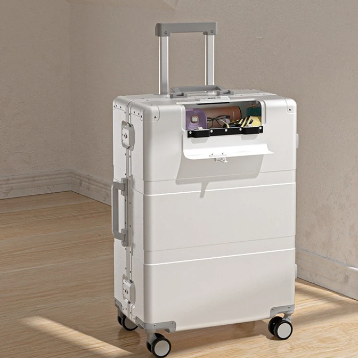 Alle Aluminium Magnesiumlegering Reiskoffer 20 ''Business Boarding Box Gratis Verzending Capaciteit Trolley Case