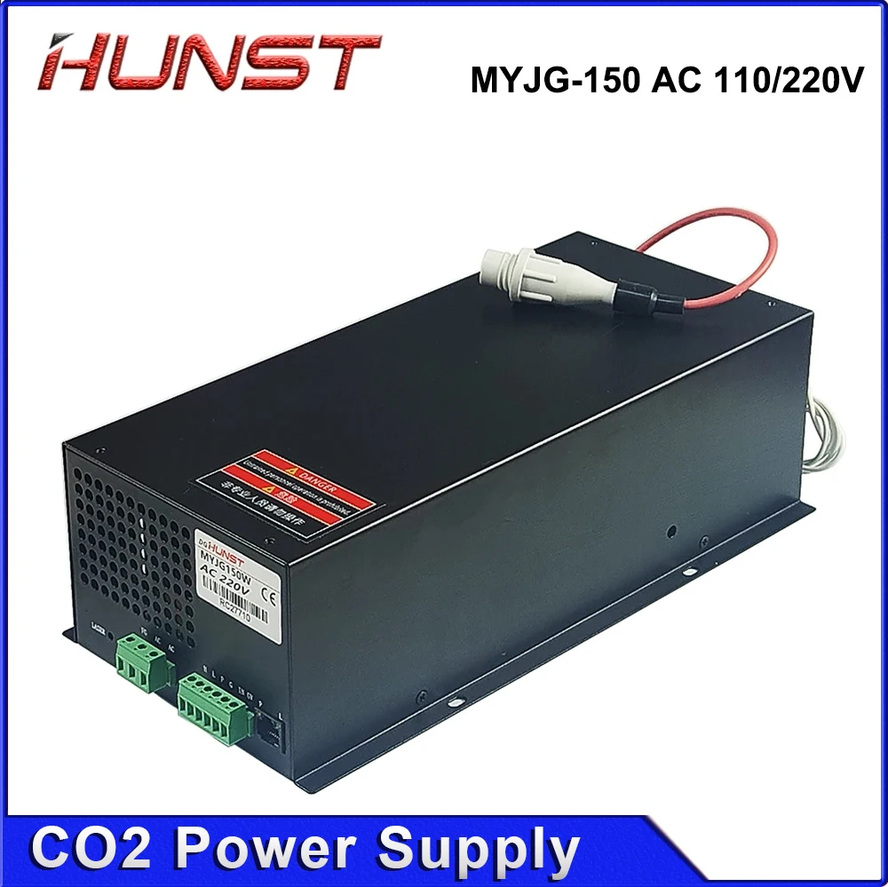 HUNST CO2 Laser Power Supply MYJG-150W Supports 100W/120W/130W /150W CO2 Engraving Machine Laser Tubes.