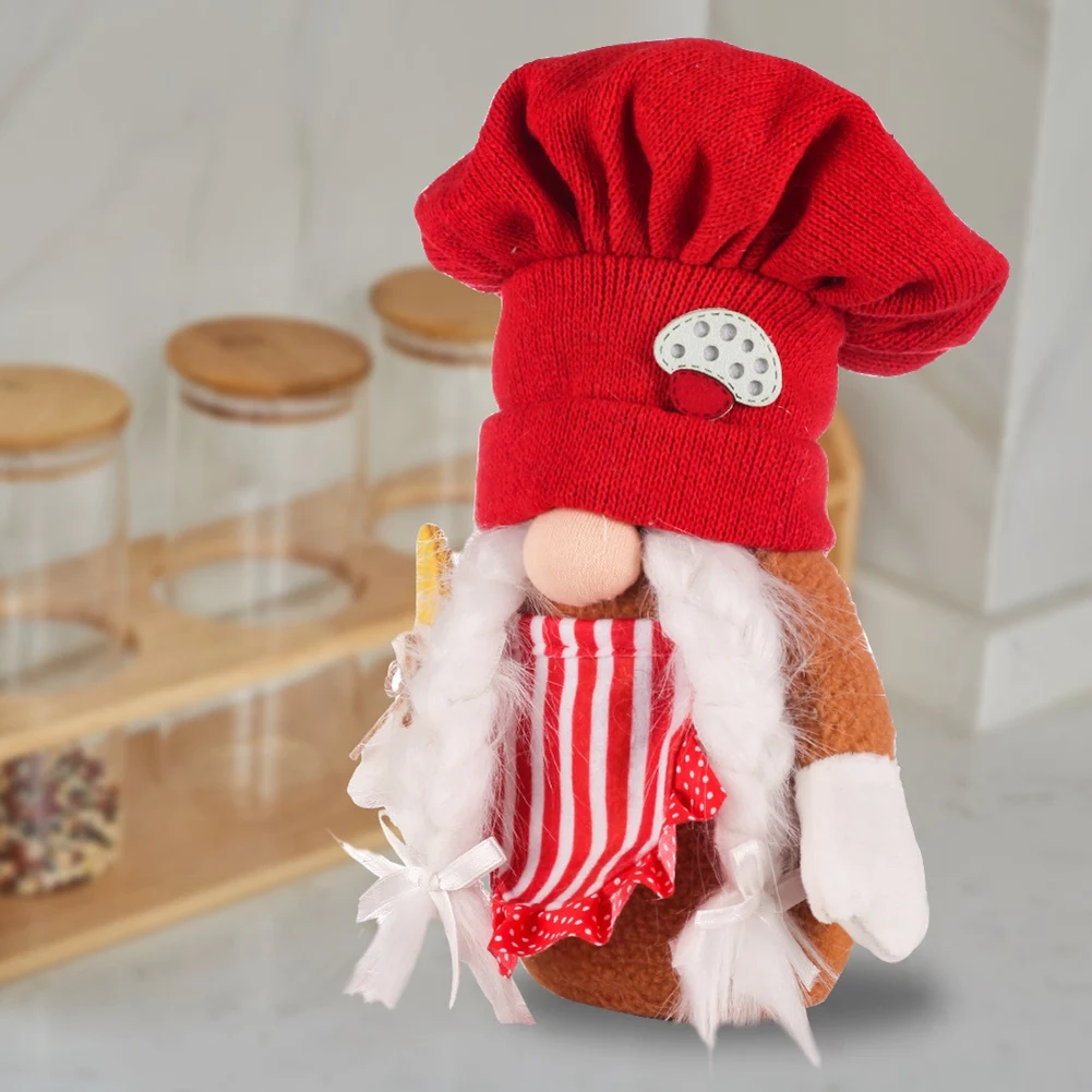 Dekorasi Natal Terbaru Topi Koki Rajut Merah Natal Dekorasi Boneka Rudolph Dekorasi Jendela Rumah